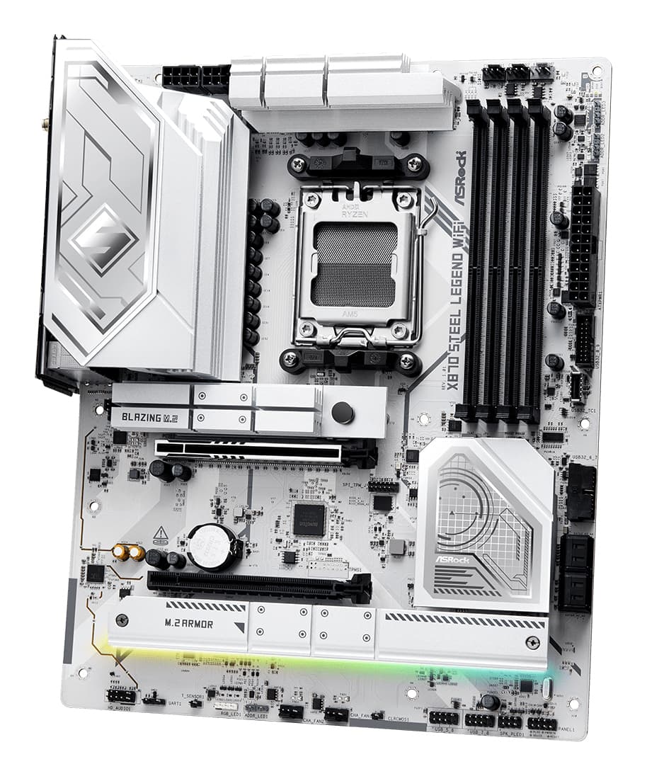 Placa de baza X870 Steel Legend WiFi AM5 ATX DDR5 retail "90-MXBPJ0-A0UAYZ" — miniatură