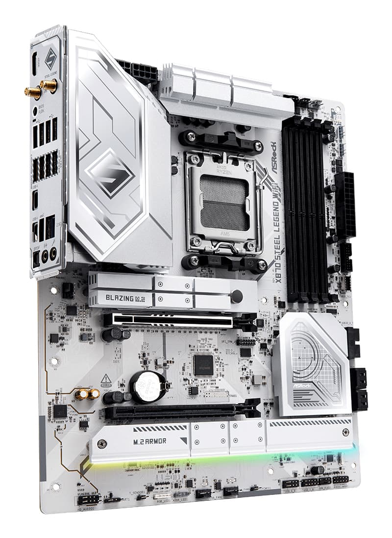 Placa de baza X870 Steel Legend WiFi AM5 ATX DDR5 retail "90-MXBPJ0-A0UAYZ" — miniatură