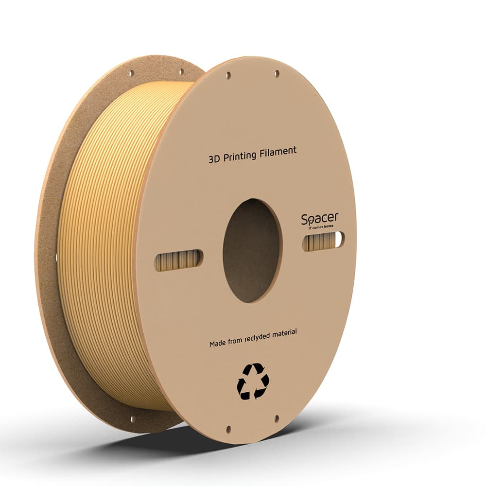 FILAMENT Spacer pt. imprimanta 3D - PLA, 1.75mm diamentru, 1Kg / bobina, aprox. 330m, topire 195-235 grC, gold, "SPPF-3DP-PLA1.75-01-GL"