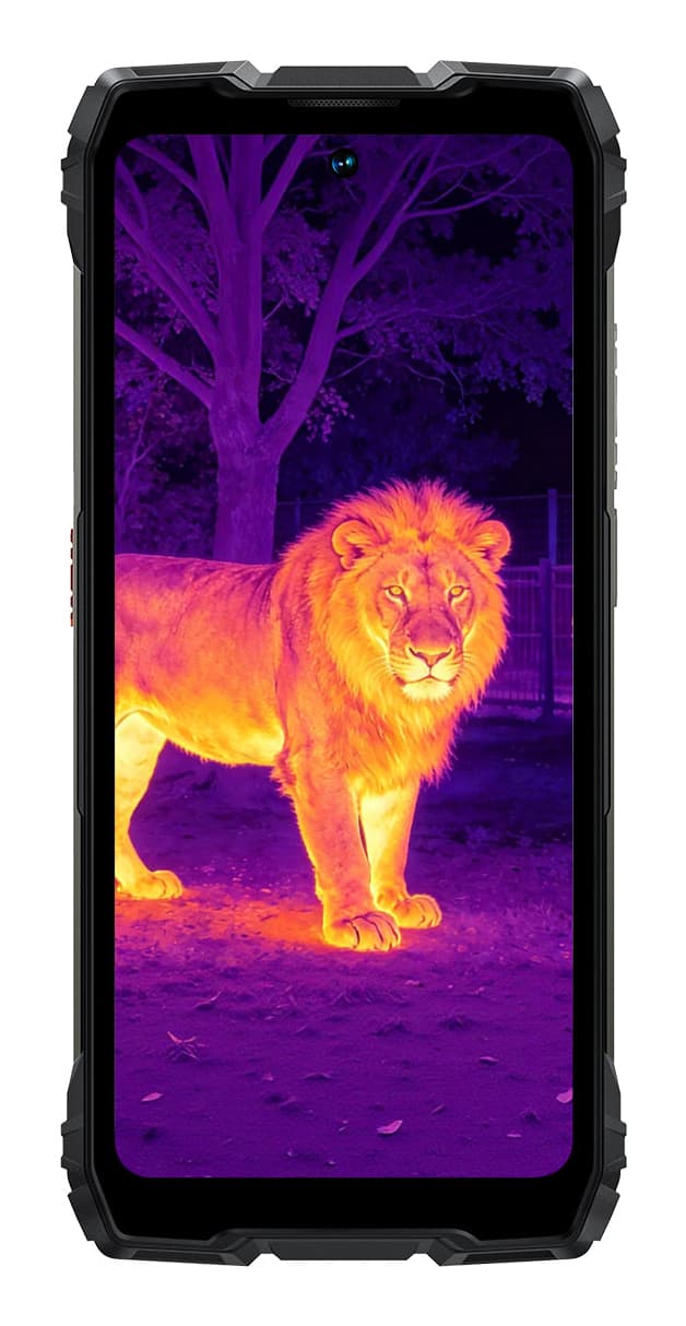Blackview ROCK 3 LTE 6.78-inch FHD+ 2460x1080 120Hz 8+256GB MT Helio G100 Octa-Core 2.2GHz 50MP Front 108MP Rear Thermal imaging camera NFC FG MIL-STD-810H 10000mAh Wireless Charging Fingerprint Android 16 Bk "BVROCK3_BK_EU" — miniatură