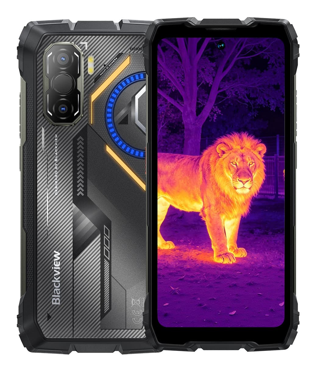 Blackview ROCK 3 LTE 6.78-inch FHD+ 2460x1080 120Hz 8+256GB MT Helio G100 Octa-Core 2.2GHz 50MP Front 108MP Rear Thermal imaging camera NFC FG MIL-STD-810H 10000mAh Wireless Charging Fingerprint Android 16 Bk "BVROCK3_BK_EU"