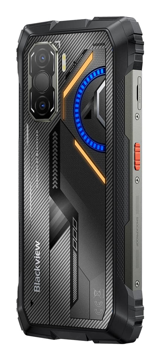 Blackview ROCK 3 LTE 6.78-inch FHD+ 2460x1080 120Hz 8+256GB MT Helio G100 Octa-Core 2.2GHz 50MP Front 108MP Rear Thermal imaging camera NFC FG MIL-STD-810H 10000mAh Wireless Charging Fingerprint Android 16 Bk "BVROCK3_BK_EU" — miniatură
