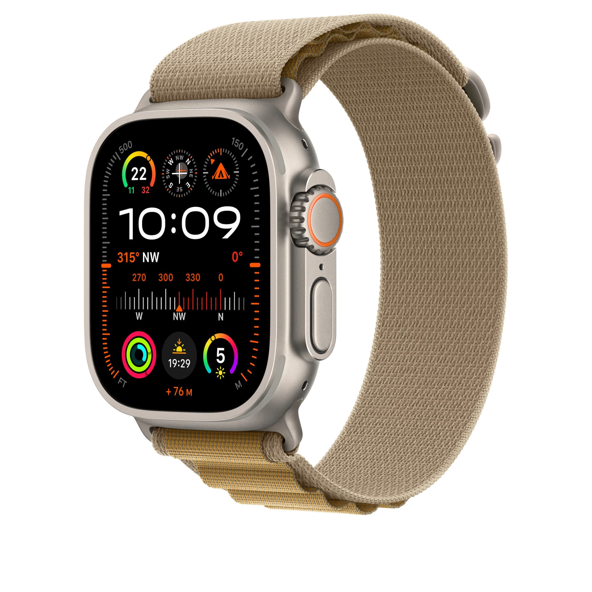 Curea Smartwatch Apple MXN13ZM/A pentru Watch 49mm, Alpine Loop, Small (Bej) "MXN13ZM/A" — miniatură