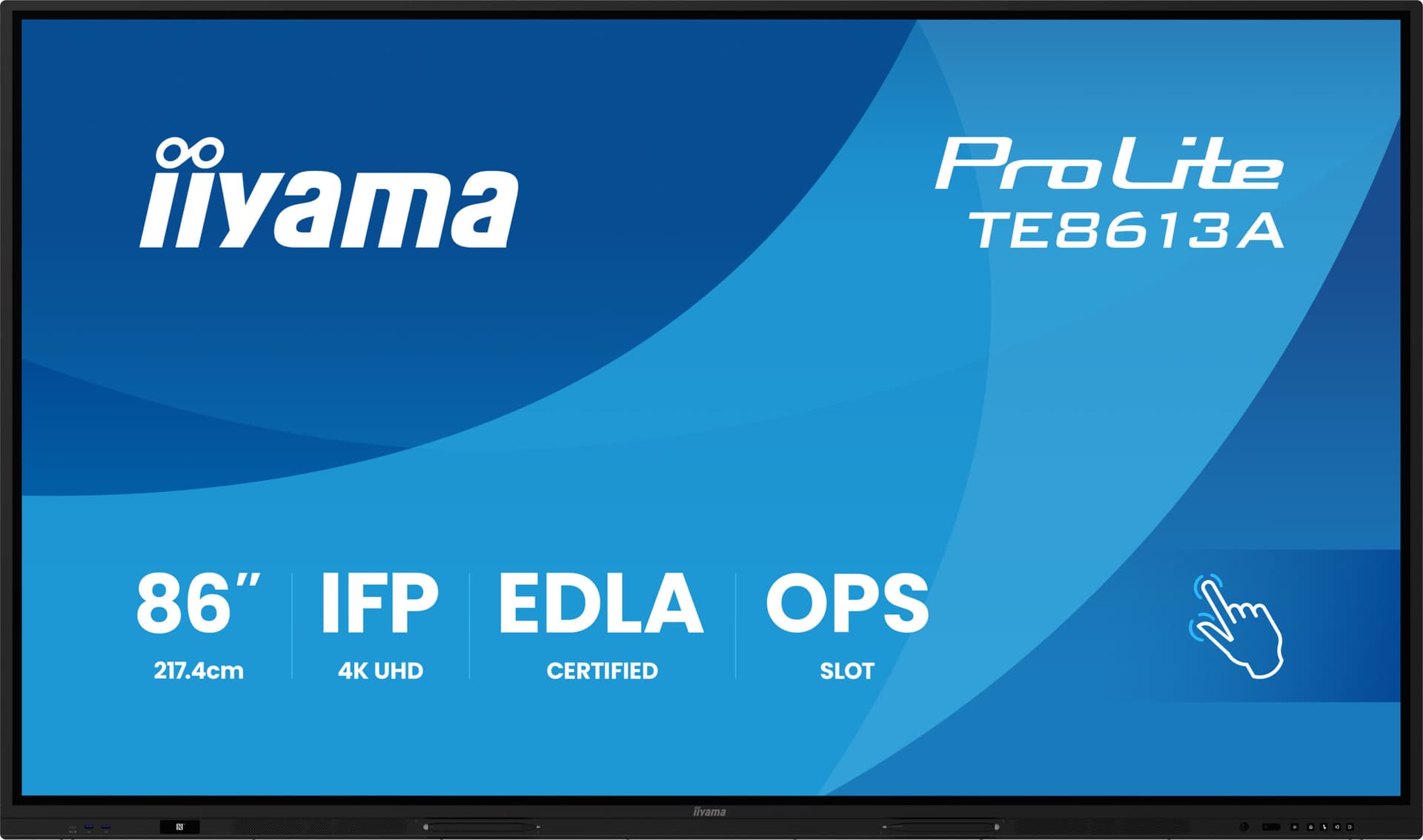 IIYAMA LFD ProLite TE8613A-B2AG 86" Google EDLA Certified IFP Interactive display 500cd 1200:1 8ms PureTouch-IR iiWare 21E (Android 14 OS, Android 16 summer 2026) "TE8613A-B2AG" — miniatură