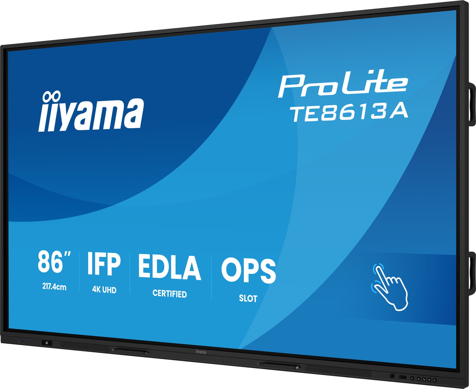IIYAMA LFD ProLite TE8613A-B2AG 86" Google EDLA Certified IFP Interactive display 500cd 1200:1 8ms PureTouch-IR iiWare 21E (Android 14 OS, Android 16 summer 2026) "TE8613A-B2AG" — miniatură
