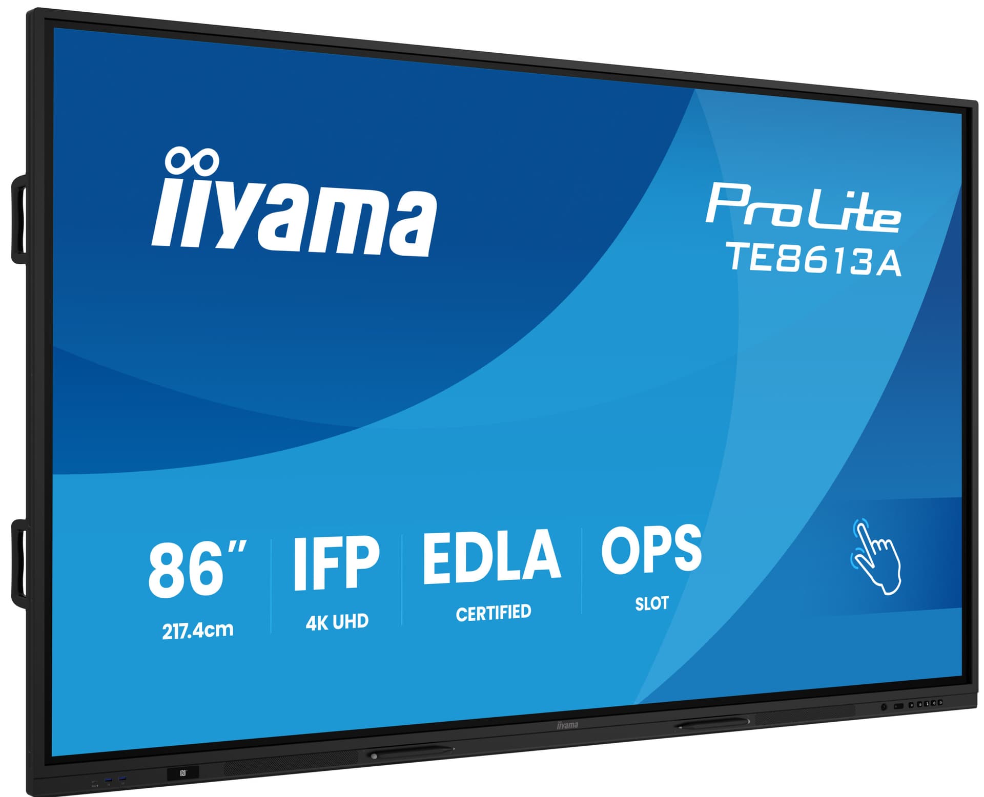 IIYAMA LFD ProLite TE8613A-B2AG 86" Google EDLA Certified IFP Interactive display 500cd 1200:1 8ms PureTouch-IR iiWare 21E (Android 14 OS, Android 16 summer 2026) "TE8613A-B2AG"