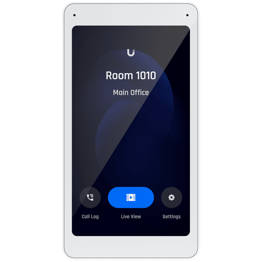 Ubiquiti UA-Intercom-Viewer Display that pairs with the Access Intercom for visitor screening and remote access control, to mount in multiple locations throughout your building. "UA-INTERCOM-VIEWER"