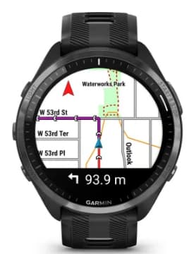 Smartwatch Garmin Forerunner 965 GPS, 47mm, Ecran AMOLED 1.4", Bluetooth, Wi-Fi, 32GB Flash, Giroscop, Termometru, Monitorizare avansata somn, 5 ATM (Negru) "010-02809-10" — miniatură
