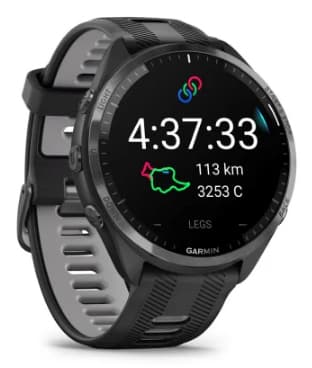 Smartwatch Garmin Forerunner 965 GPS, 47mm, Ecran AMOLED 1.4", Bluetooth, Wi-Fi, 32GB Flash, Giroscop, Termometru, Monitorizare avansata somn, 5 ATM (Negru) "010-02809-10" — miniatură