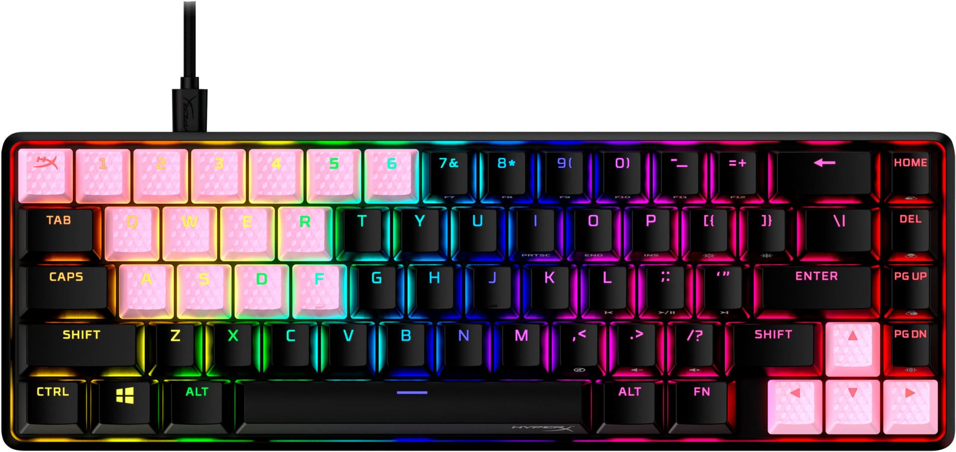 Tastatura Gaming Keycaps Full set, HyperX Pudding, US Layout, Pink "519U0AA"