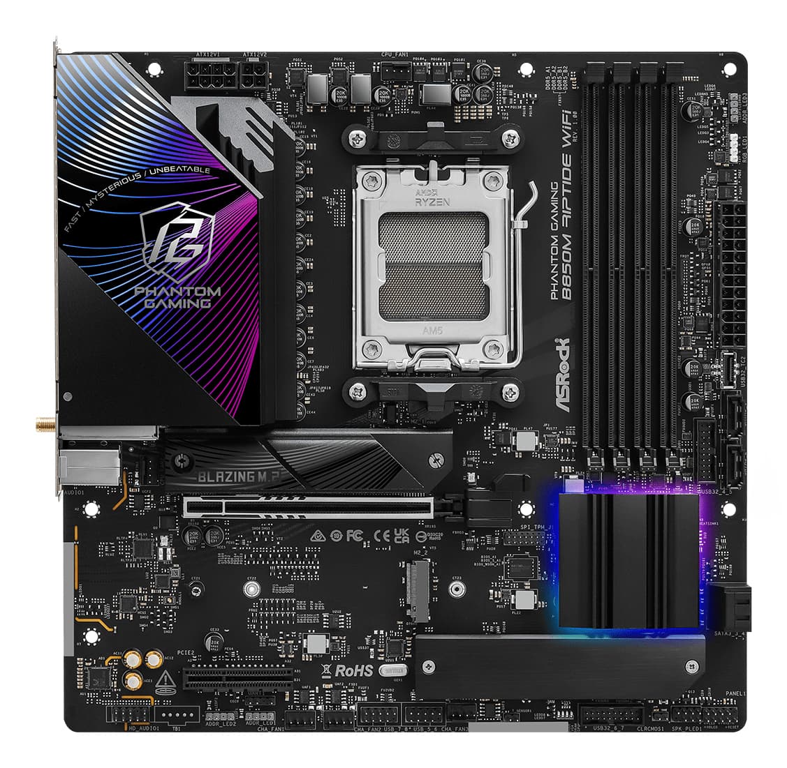 Placa de baza 90-MXBS3-A0UAYZ, AMD B850, mATX "90-MXBS3-A0UAYZ" — miniatură