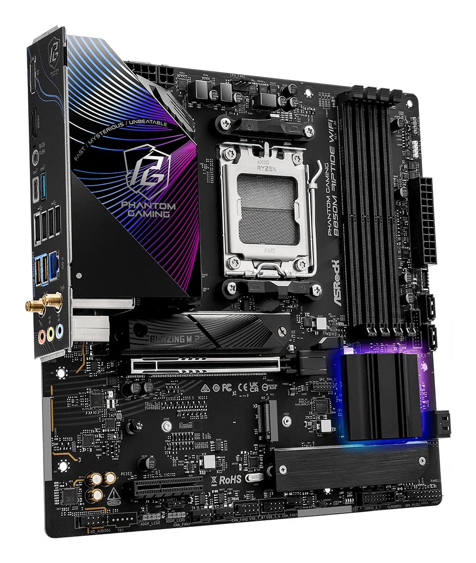 Placa de baza 90-MXBS3-A0UAYZ, AMD B850, mATX "90-MXBS3-A0UAYZ" — miniatură