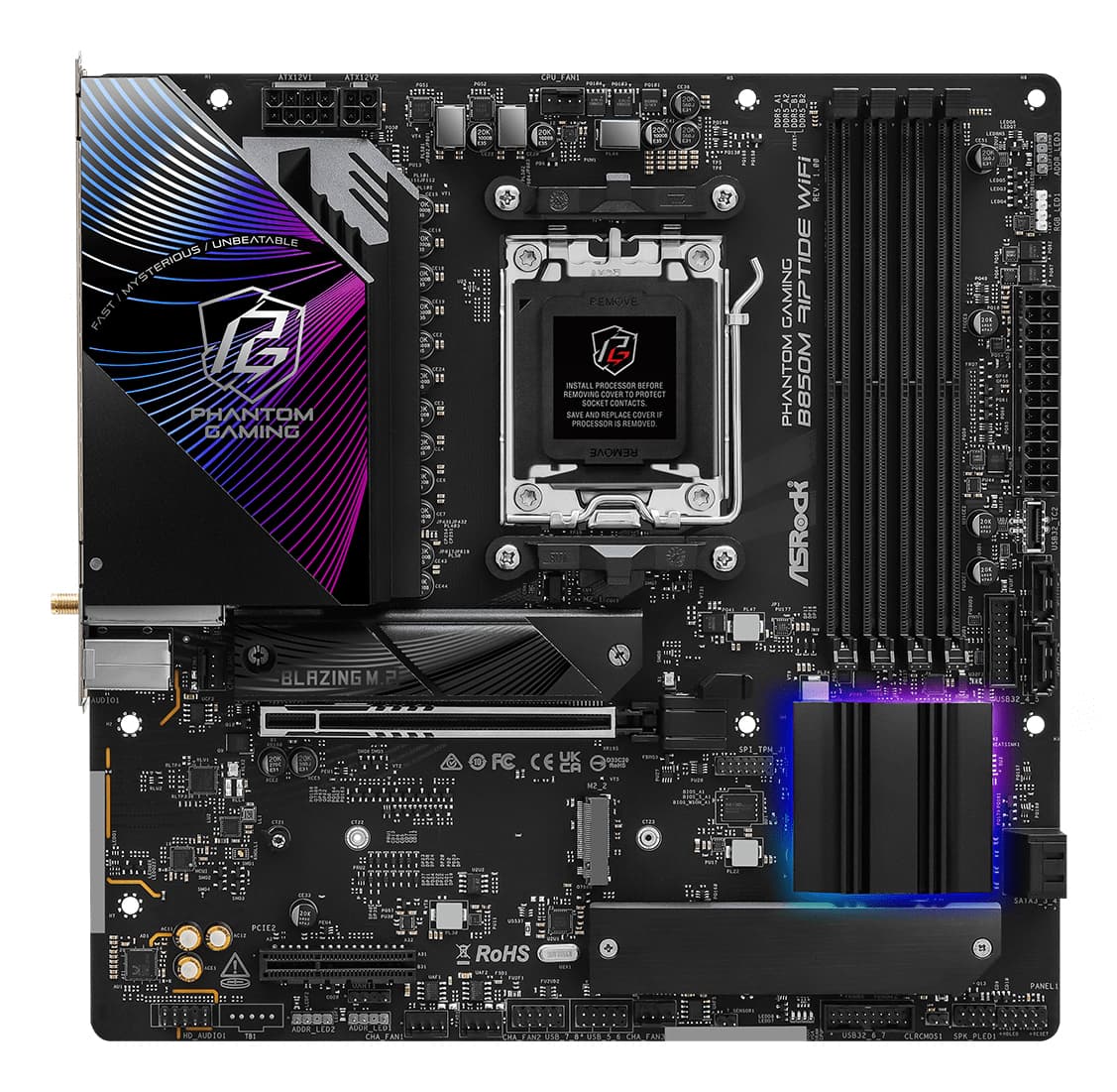 Placa de baza 90-MXBS3-A0UAYZ, AMD B850, mATX "90-MXBS3-A0UAYZ" — miniatură