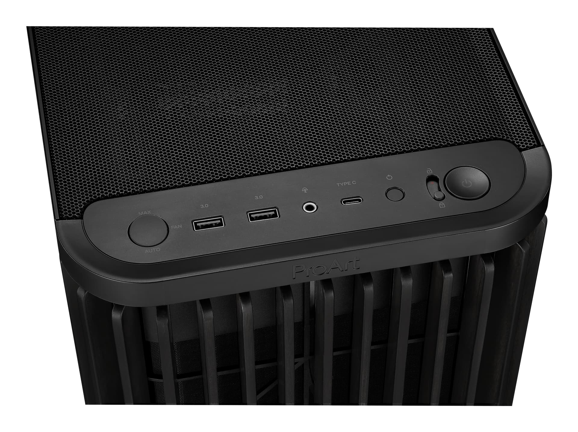 Carcasa ASUS PROART PA401 Wood METAL PWM Edition, Middle Tower, Negru "90DC00M0-B39010" — miniatură