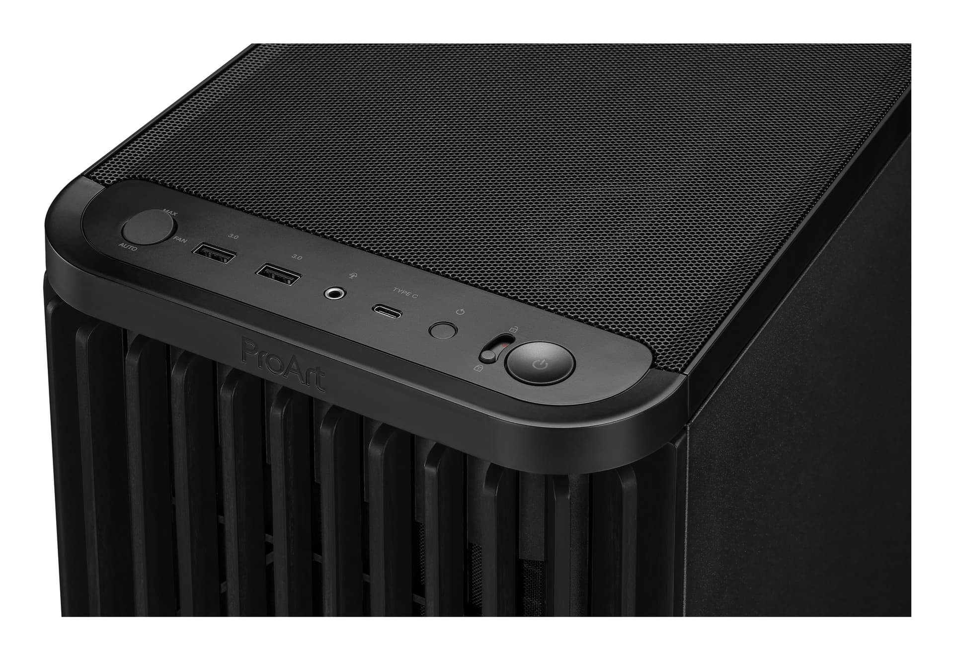 Carcasa ASUS PROART PA401 Wood METAL PWM Edition, Middle Tower, Negru "90DC00M0-B39010" — miniatură