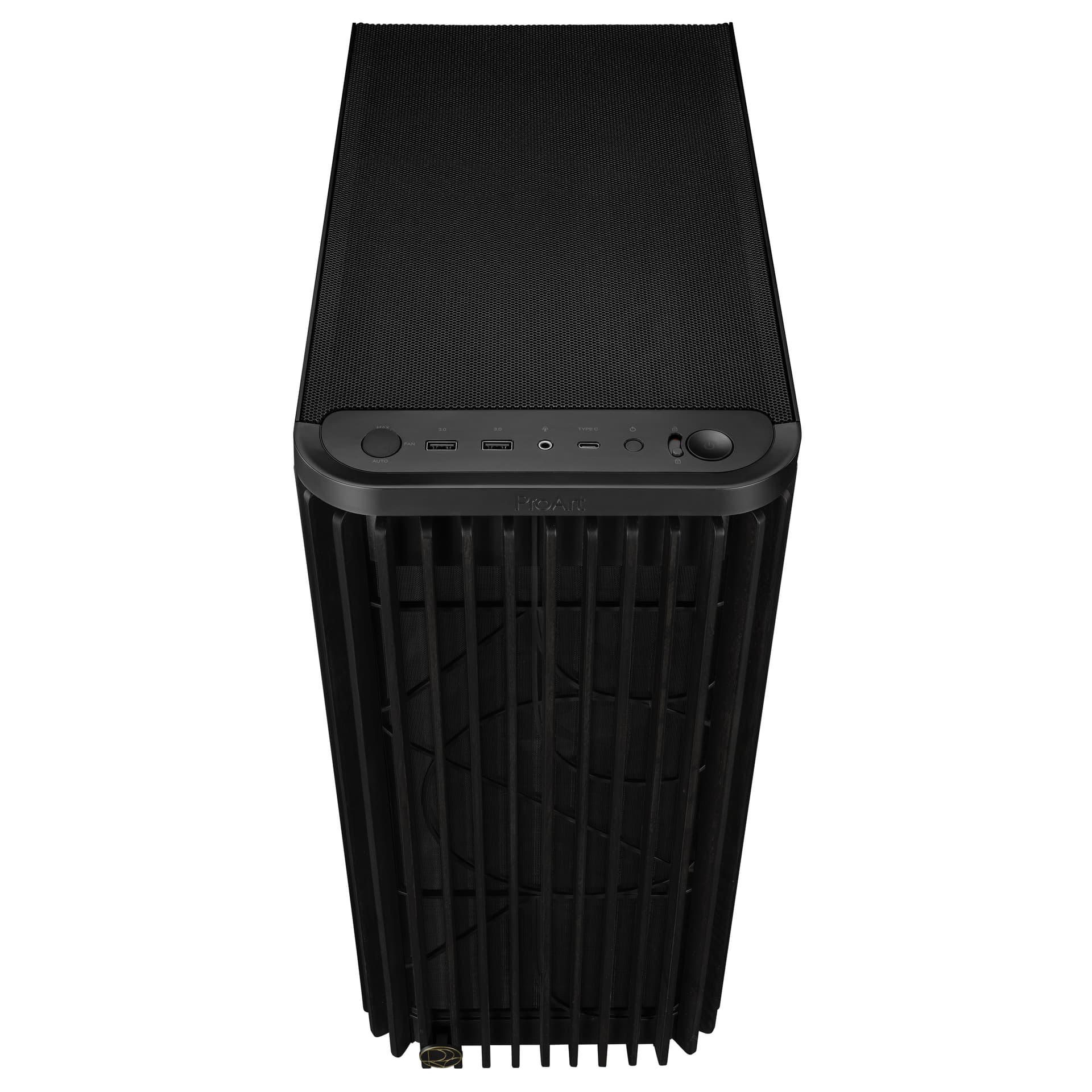 Carcasa ASUS PROART PA401 Wood METAL PWM Edition, Middle Tower, Negru "90DC00M0-B39010" — miniatură