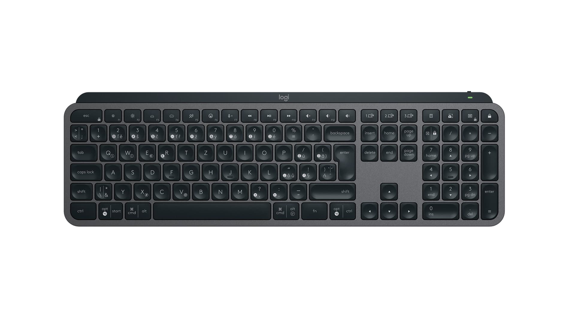 LOGITECH MX Keys S GRAPHITE CZE-SKY BT "920-011590" — miniatură