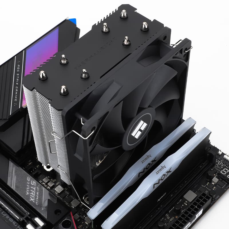 COOLER Thermalright "Assassin X 120 Refined SE", skt. Intel si AMD, racire cu aer, vent. 1 x 120mm (TL-C12C-S), 1550 rpm, 4 heatpipes, inaltime 148mm, negru, "Assassin X 120 Refined SE" — miniatură