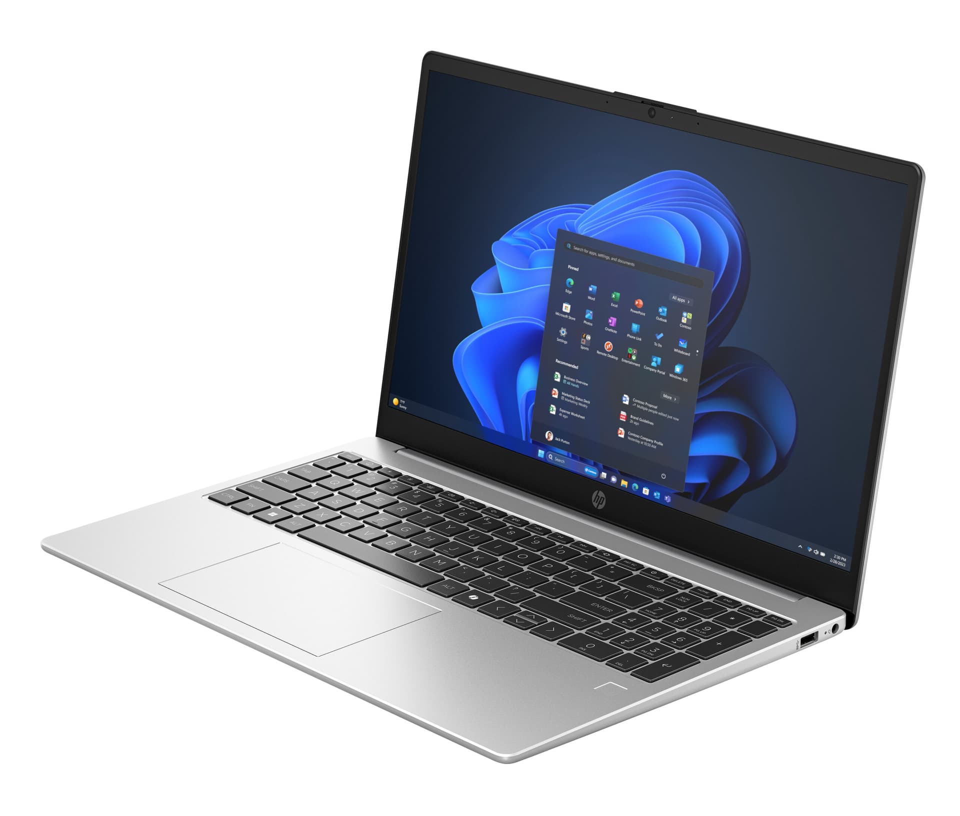 15.6" 250R G10, FHD, Procesor Intel® Core™ 3 100U (10M Cache, up to 4.70 GHz), 8GB DDR4, 512GB SSD, Intel Graphics, Free DOS, Turbo Silver "B3AF7AT" — miniatură