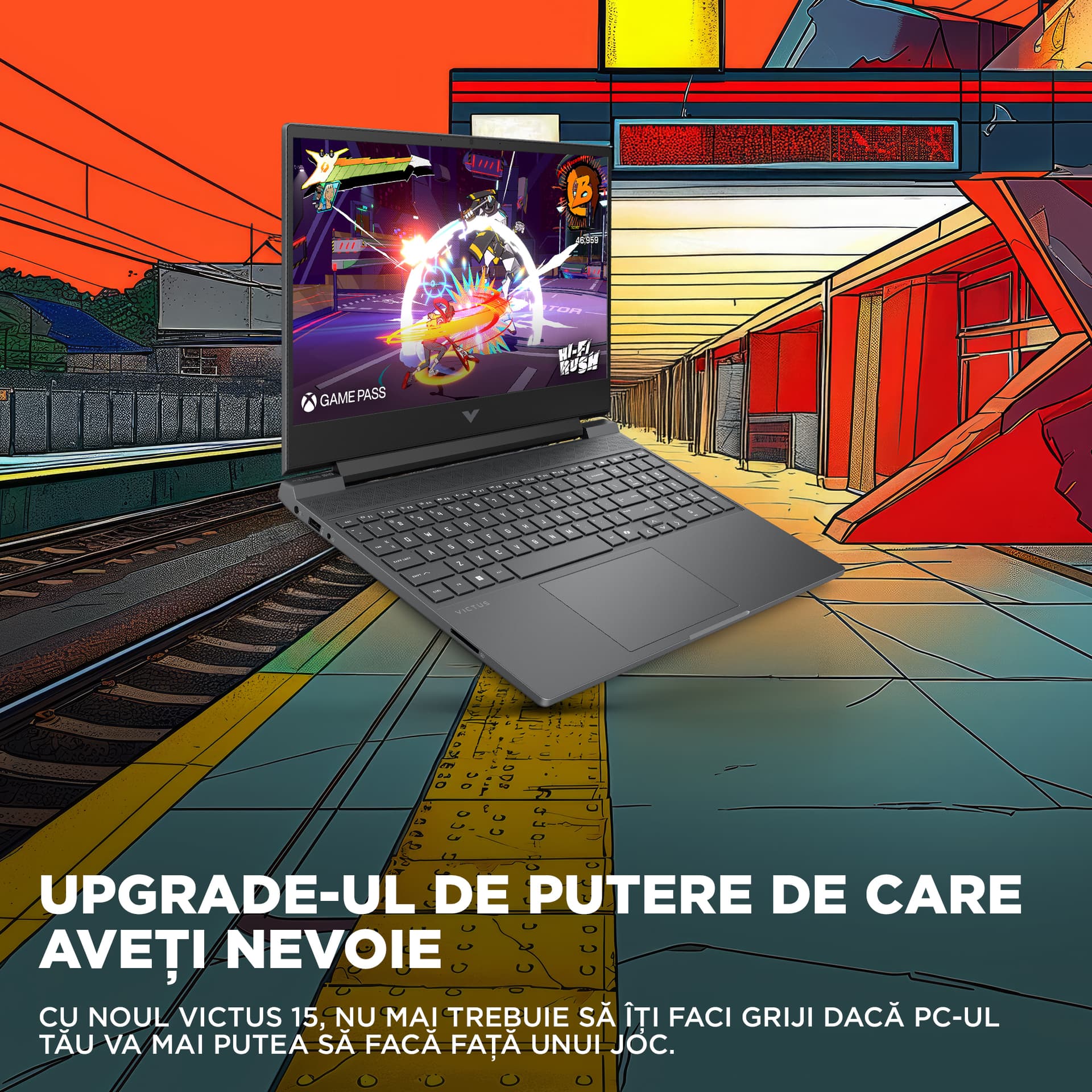 Gaming 15.6 Victus 15-fa2104nn, FHD IPS 144Hz, Procesor Intel® CoreTM i7 14650HX (30M Cache, up to 5.20 GHz), 24GB DDR5, 1TB SSD, GeForce RTX 4050 6GB, Free DOS, Mica Silver "C57CDEA" — miniatură