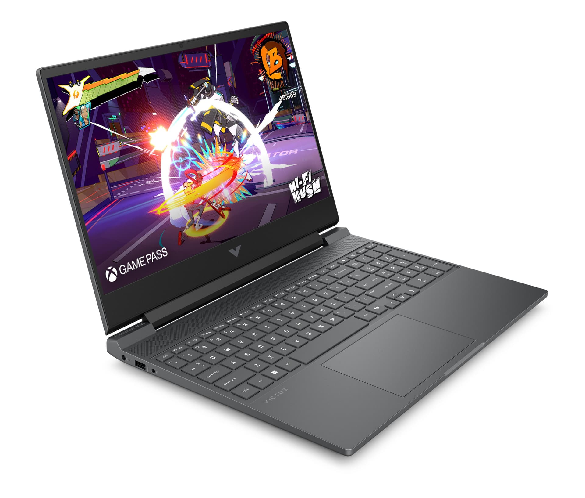 Gaming 15.6 Victus 15-fa2110nn, FHD IPS 144Hz, Procesor Intel® CoreTM i5 14450HX (20M Cache, up to 4.80 GHz), 24GB DDR5, 1TB SSD, GeForce RTX 4050 6GB, Free DOS, Mica Silver "C57E6EA" — miniatură