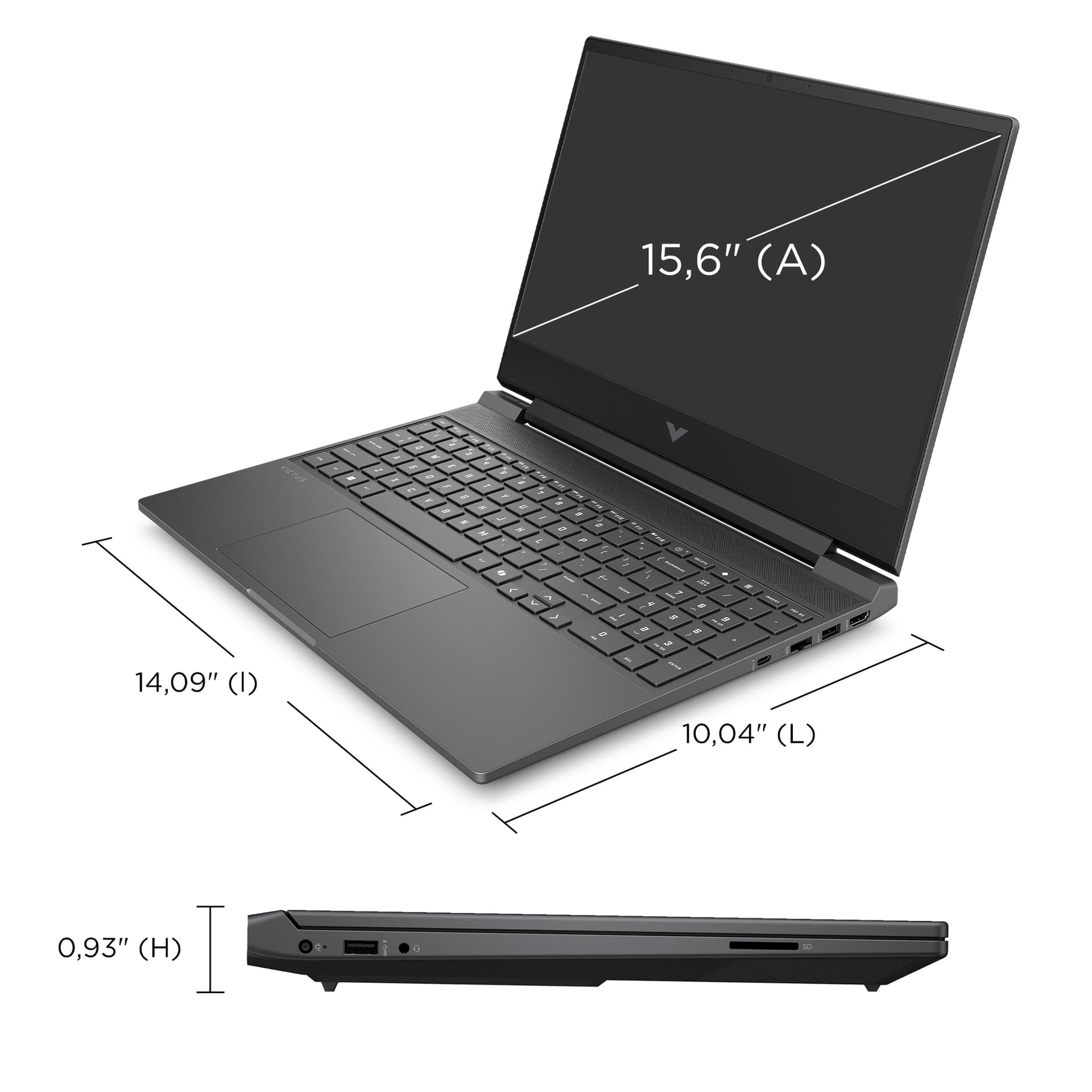 Gaming 15.6 Victus 15-fa2110nn, FHD IPS 144Hz, Procesor Intel® CoreTM i5 14450HX (20M Cache, up to 4.80 GHz), 24GB DDR5, 1TB SSD, GeForce RTX 4050 6GB, Free DOS, Mica Silver "C57E6EA" — miniatură