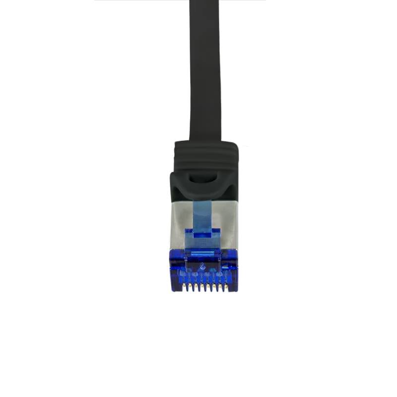 PATCH CORD S/FTP LOGILINK Cat6a, LSZH, Ultraflex, PoE/PoE+/PoE++, cupru, 1 m, negru, AWG26, dublu ecranat "C6A033S" — miniatură