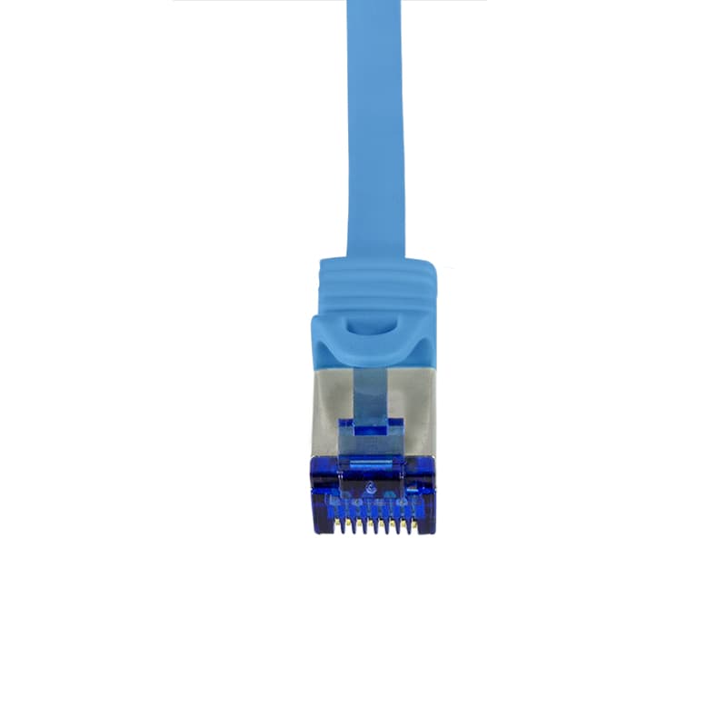 PATCH CORD S/FTP LOGILINK Cat6a, LSZH, Ultraflex, PoE/PoE+/PoE++, cupru, 1 m, albastru, AWG26, dublu ecranat "C6A036S" — miniatură