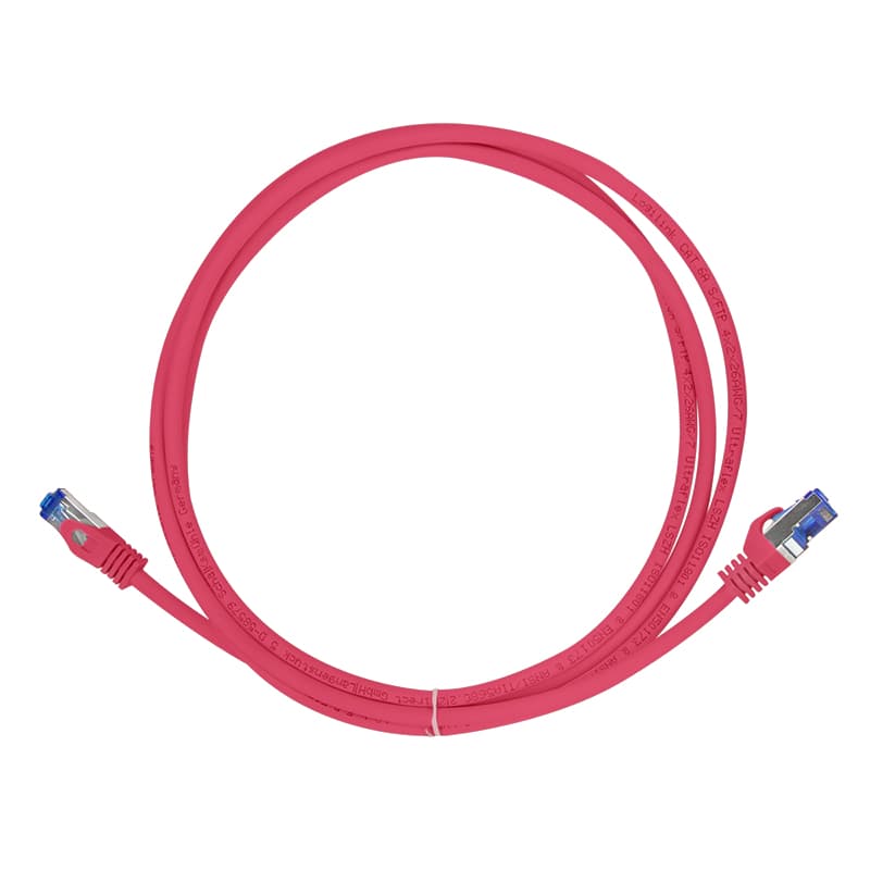 PATCH CORD S/FTP LOGILINK Cat6a, LSZH, Ultraflex, cupru, PoE/PoE+/PoE++, 2 m, rosu, AWG26, dublu ecranat "C6A054S" — miniatură