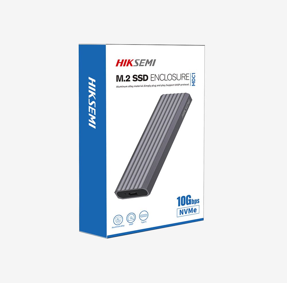 RACK extern Hiksemi, pt SSD M.2 NVME compatib cu form factor 2280/2260/2242/2230,interfata PC USB-C gen3.2, metalic, lung cab 15cm, negru "HS-HUB-MDC1" — miniatură