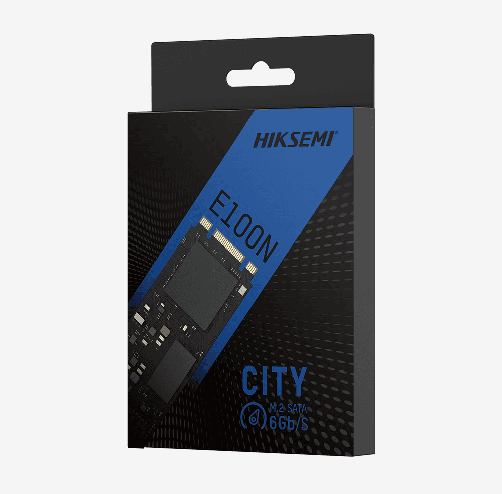 SSD HIKSEMI, 256 GB, interfata M.2, 22mm× 80mm, 3D NAND SATA III 6 Gb/s, R/W: 550/440 MB/s, "HS-SSD-E100N/256G" — miniatură
