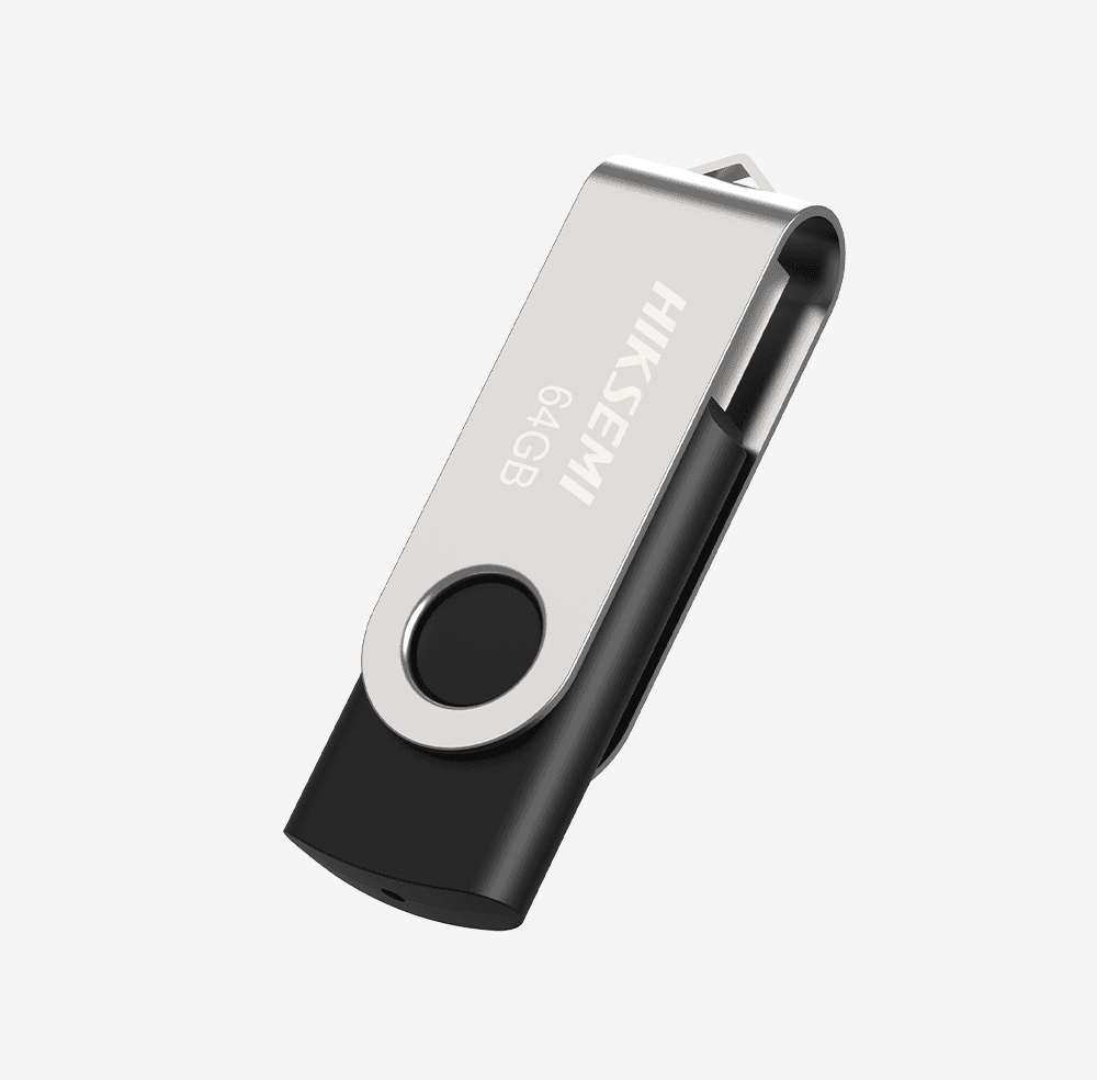 MEMORIE USB 2.0 HIKSEMI 16 GB, capac metalic, carcasa plastic, negru, "HS-USB-M200S/16G" — miniatură