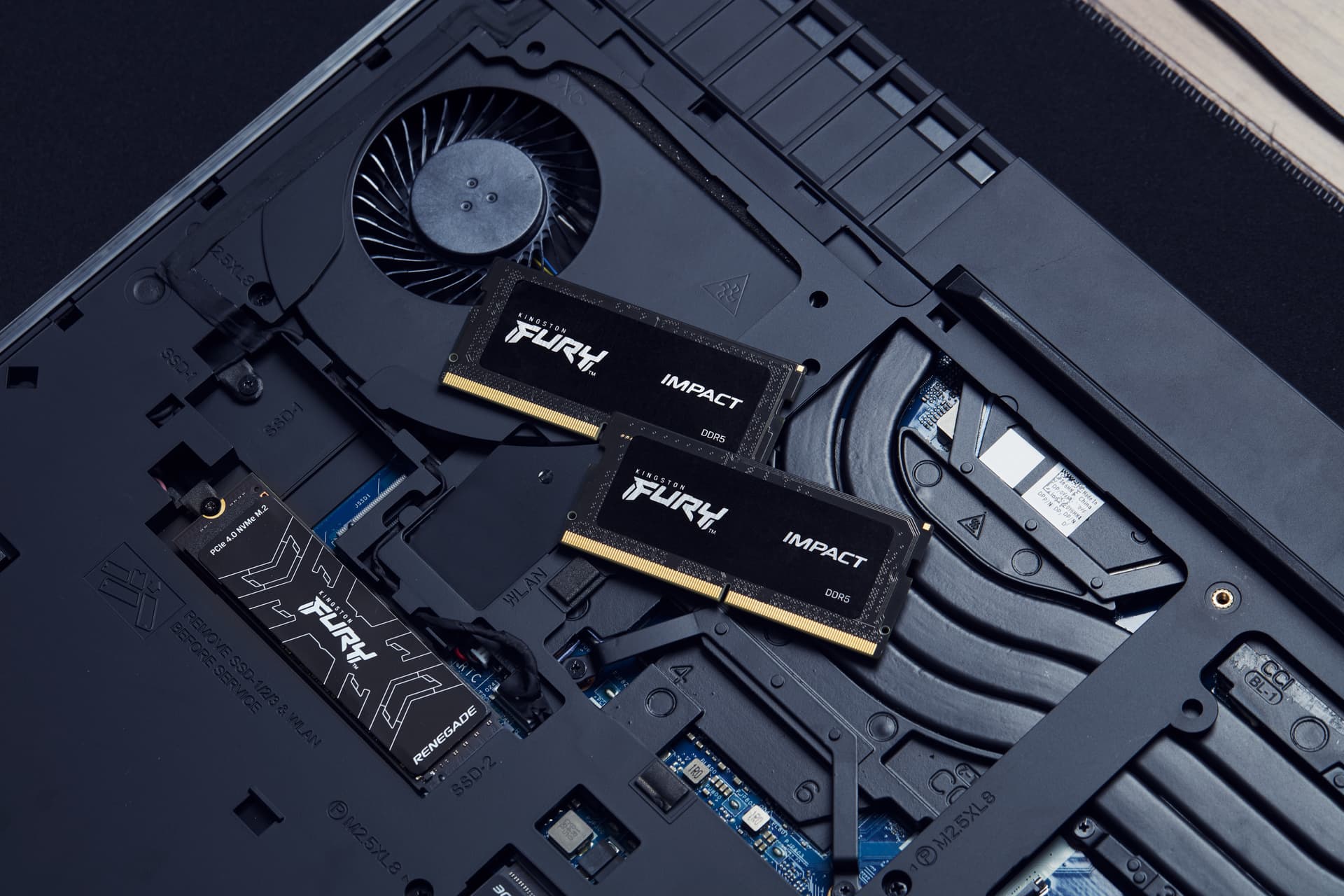Memorii laptop SO-DIMM Kingston Fury Impact, 32GB, DDR5-6400MHz, CL38 "KF564S38IBK2-32" — miniatură