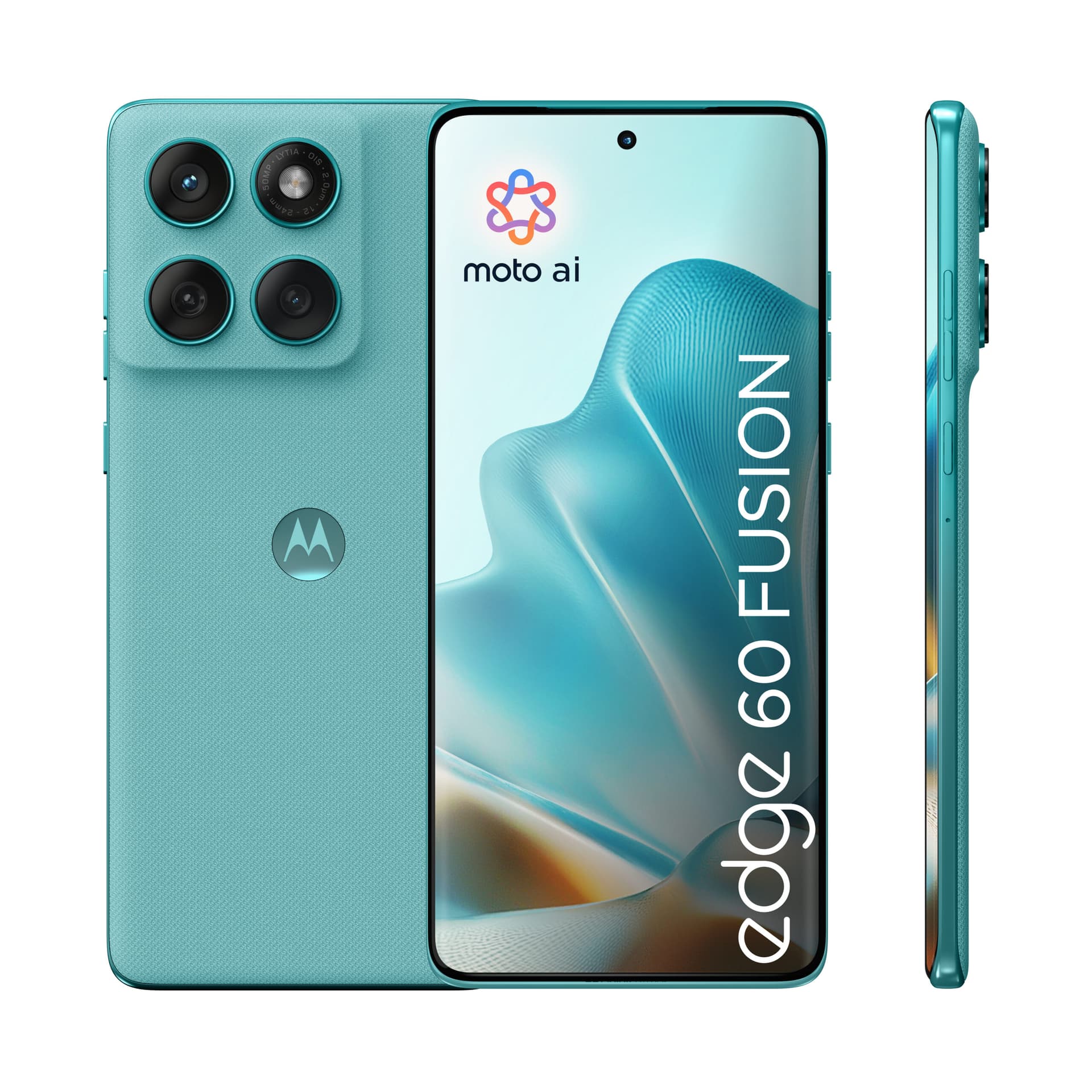 Telefon Mobil Motorola Edge 60 Fusion, Procesor Mediatek Dimensity 7300, P-OLED 6.67", 8GB RAM, 256GB Flash, Camera Dubla 50 + 13 MP, Wi-Fi, 5G, Dual Sim, Android (Albastru deschis) "PB7E0035PL" — miniatură