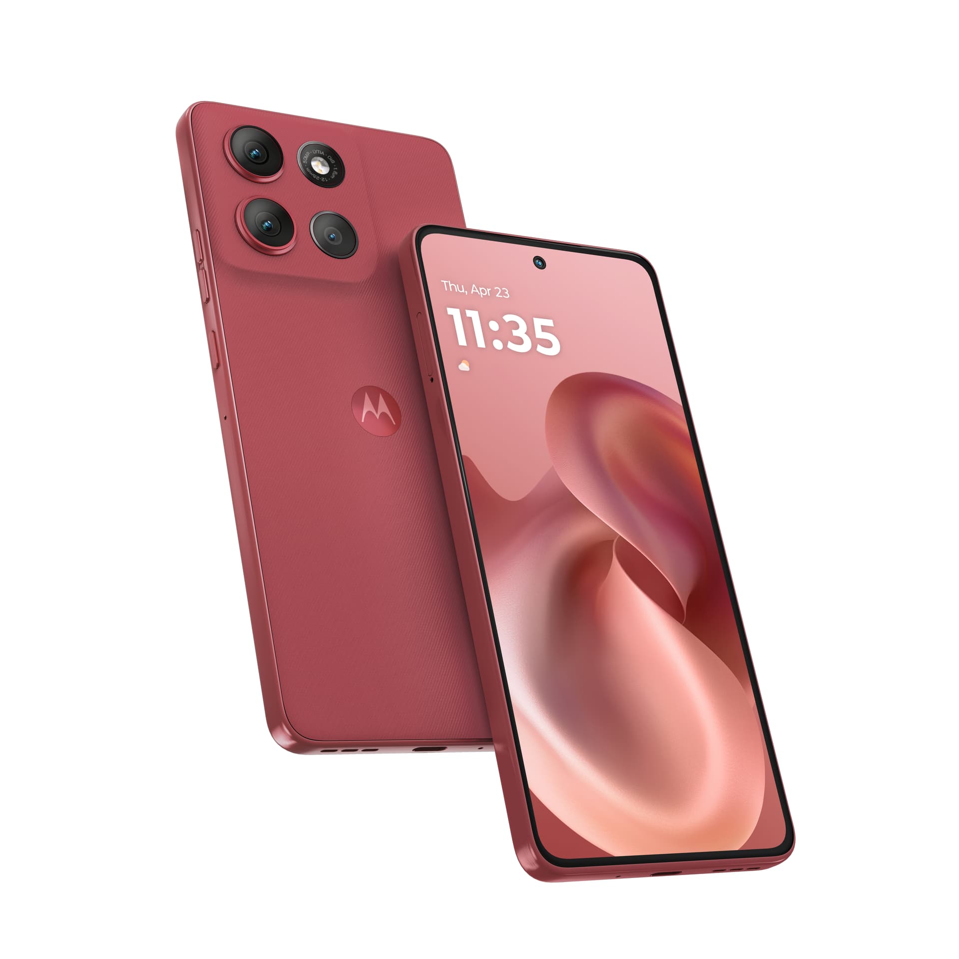 Telefon Mobil Motorola Moto G86, Procesor Mediatek Dimensity 7300, P-OLED 6.67", 12GB RAM, 256GB Flash, Camera Duala 50 + 8 MP, Wi-Fi, 5G, Dual Sim, Android (Roz) "PB8X0035PL"