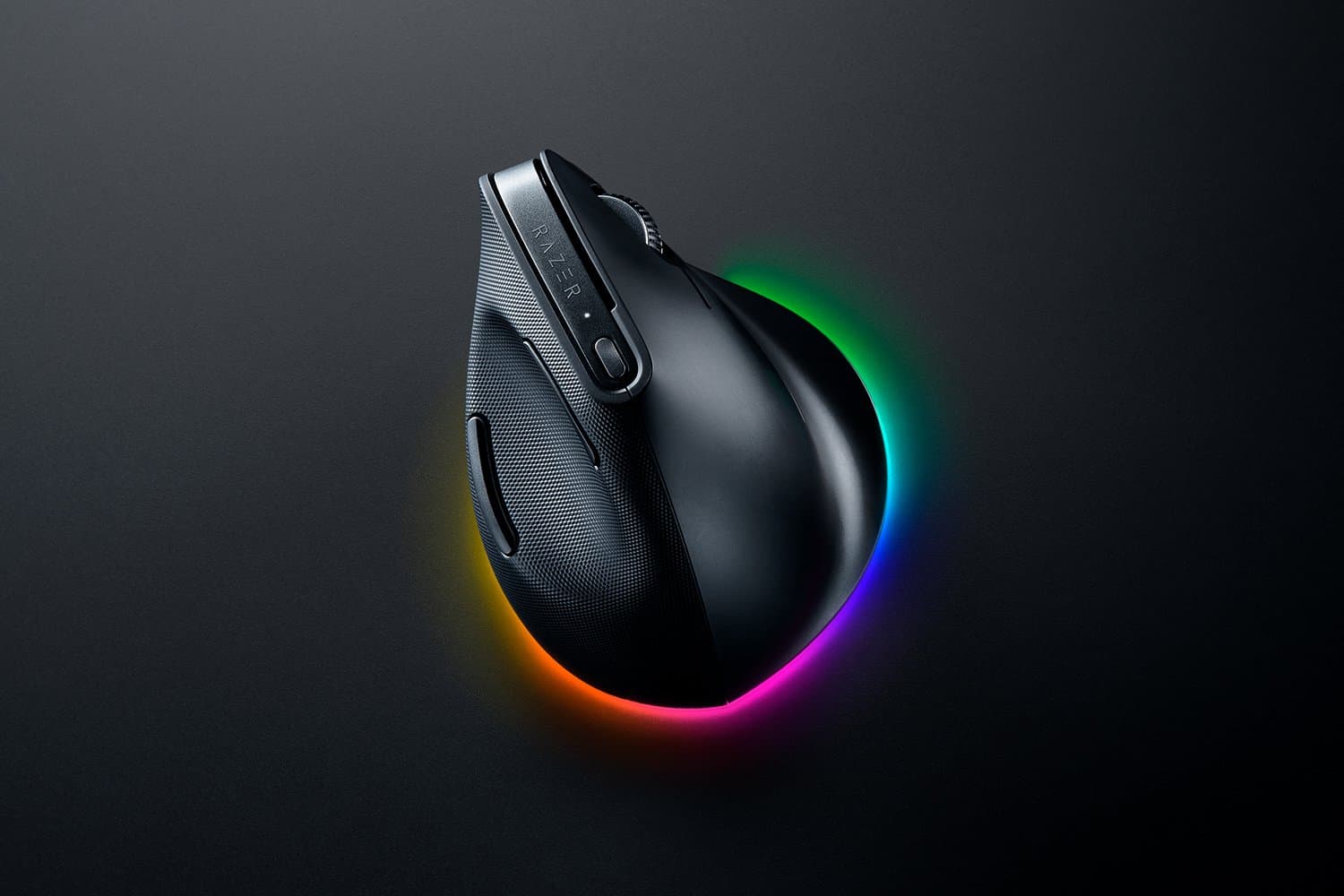 Mouse vertical ergonomic Razer Pro Click V2, wireless, 30.000 DPI, 5 dispozitive, RGB "RZ01-05250100-R3G1" — miniatură