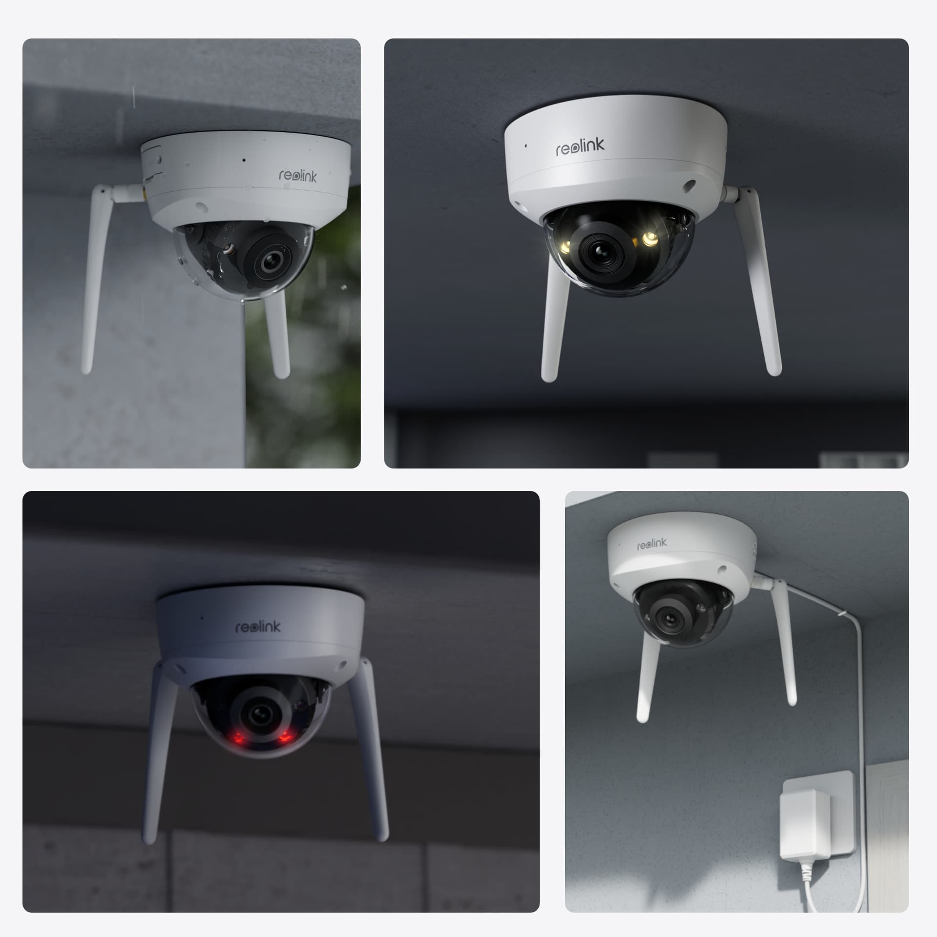 Camera supraveghere exterior Dome wireless WiFi 6 Reolink FullColor W437, 4K, Lumina alba / IR 30m, 2.7-13.5 mm, microfon si difuzor, slot card, vizualizare de pe telefon "WC843WAD4K01" — miniatură