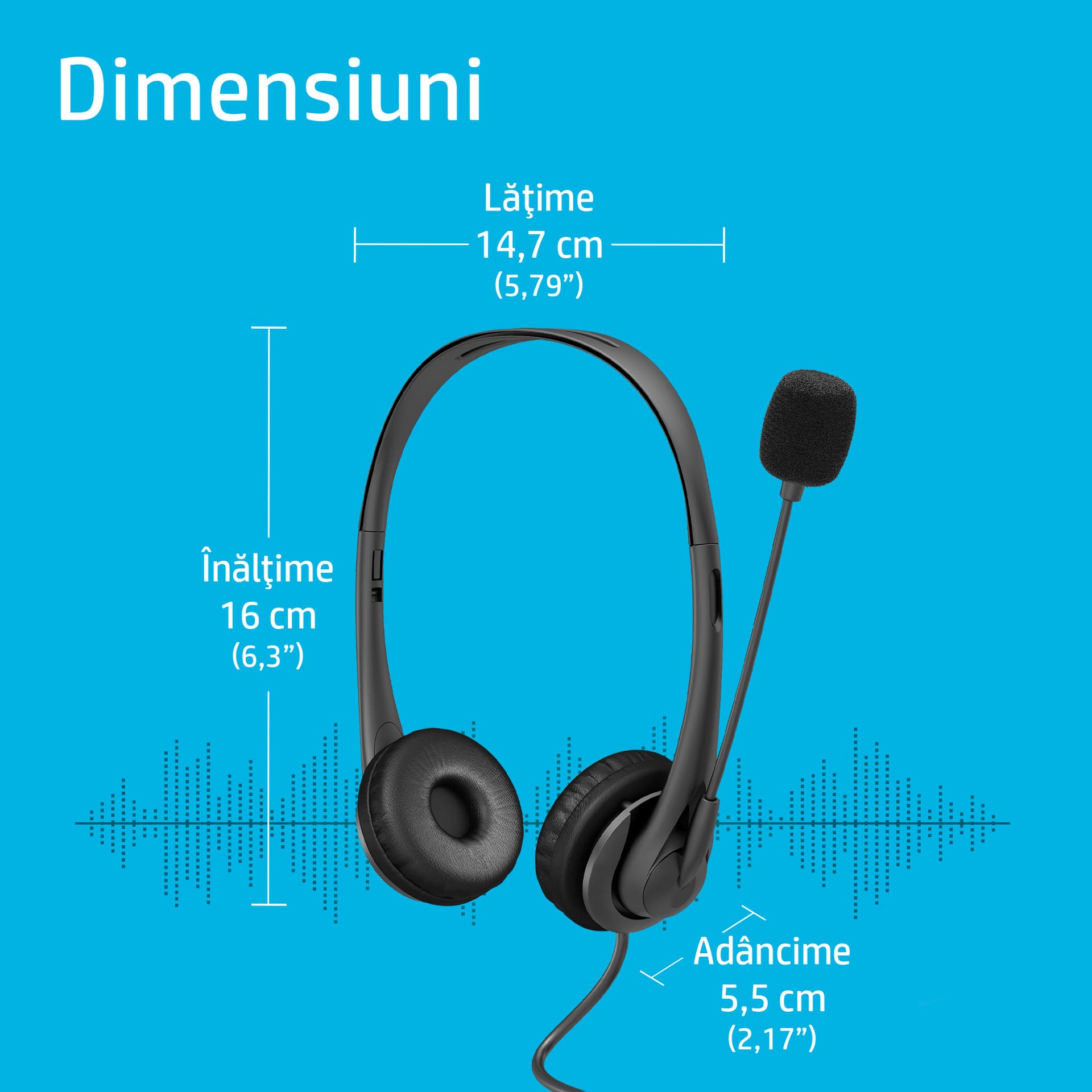 Casti HP G2, USB (Negru) "428H5AA" — miniatură