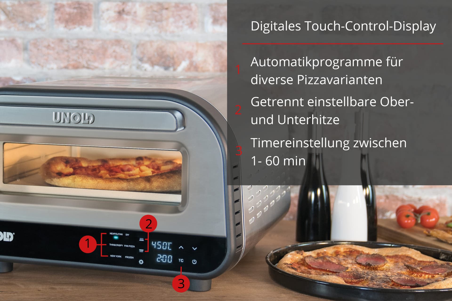Cuptor Unold 68816 Pizzaoven LUIGI 1700 W 400 °C "68816" — miniatură