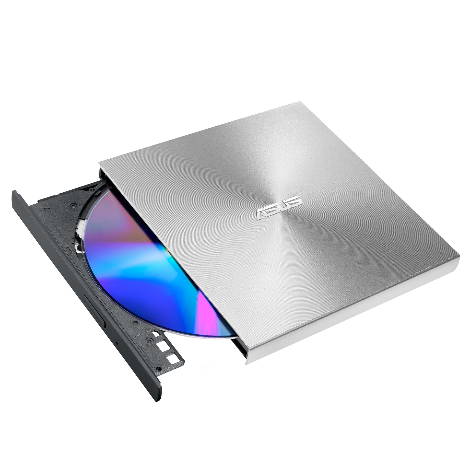 DVD writer extern ASUS ZenDrive U8M, 8X, ultra-subtire 13.9mm, suport M-DISC, USB tip C, compatibil Windows si Mac OS, Nero BackItUp, E-Green, Argintiu "90DD0292-M29000" — miniatură