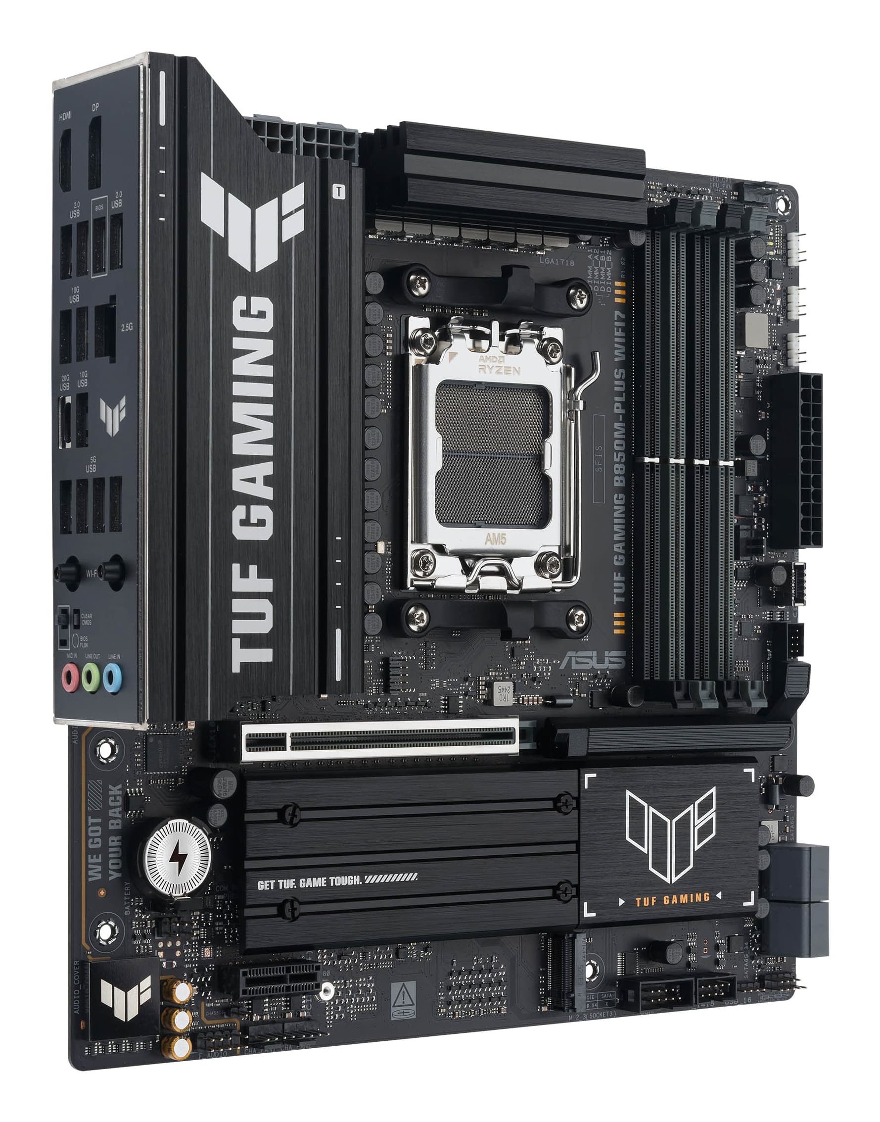 Placa de baza ASUS TUF GAMING B850M-PLUS WIFI7, AMD B850, AM5, DDR5, mATX "90MB1MU0-M0EAY0" — miniatură