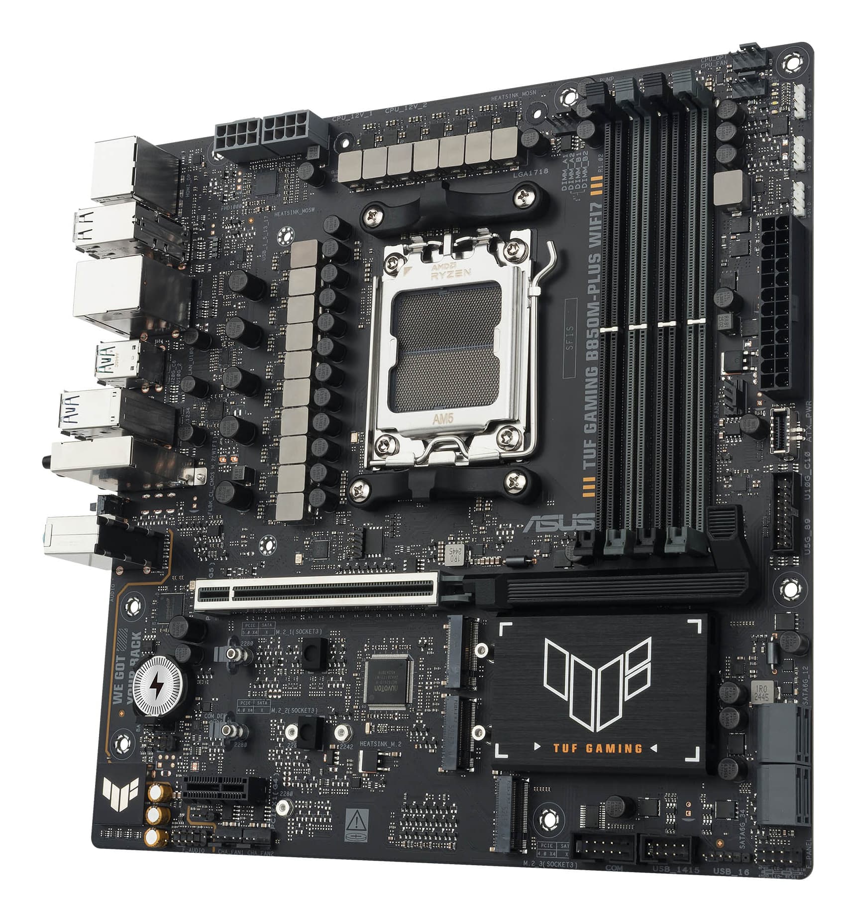 Placa de baza ASUS TUF GAMING B850M-PLUS WIFI7, AMD B850, AM5, DDR5, mATX "90MB1MU0-M0EAY0" — miniatură