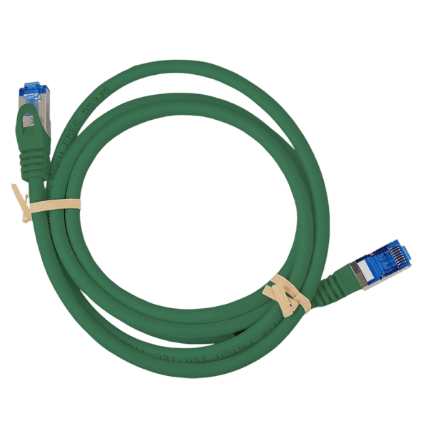 PATCH CORD S/FTP LOGILINK Cat6a, LSZH, Ultraflex, cupru, PoE/PoE+/PoE++, 2 m, verde, AWG26, dublu ecranat "C6A055S" — miniatură