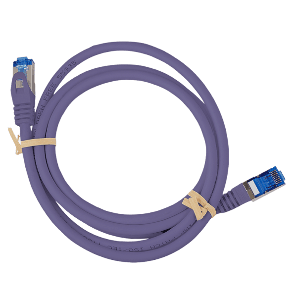 PATCH CORD S/FTP LOGILINK Cat6a, LSZH, Ultraflex, cupru, PoE/PoE+/PoE++, 2 m, violet, AWG26, dublu ecranat "C6A059S" — miniatură