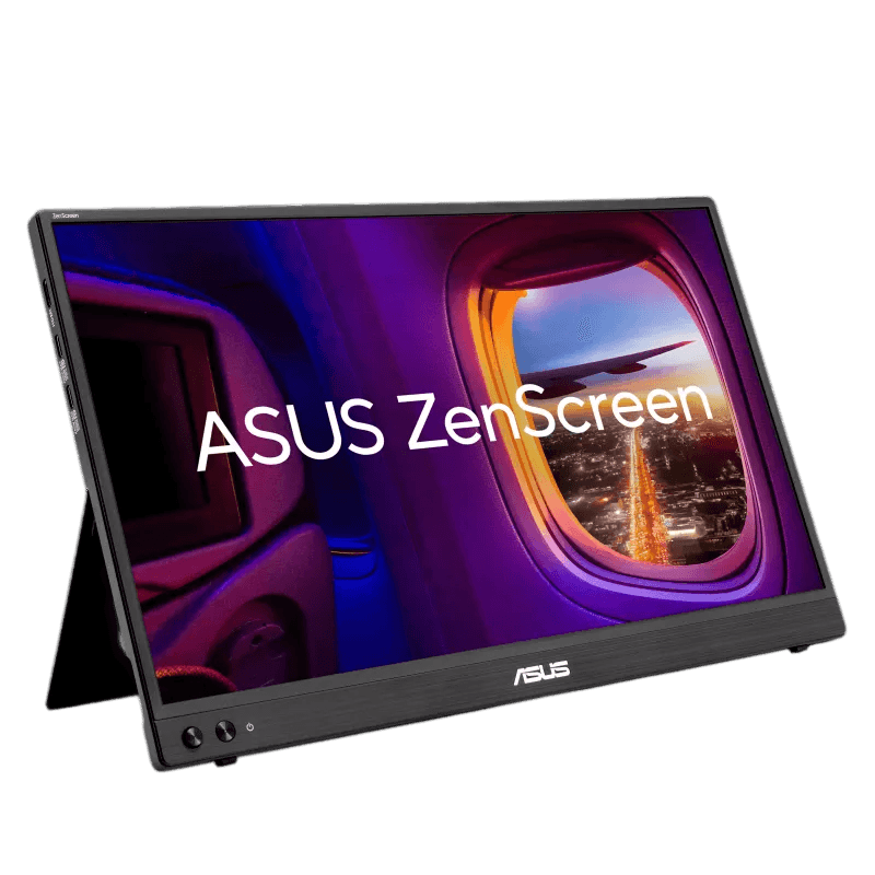 Monitor Asus Portabil ZenScreen MB16AHVE, 15.6", IPS, FullHD, 1920 x 1080, USB Type-C, mini-HDMI, 16:9, Auto Rotation, Negru 90LM0385-B01N71 "MB16AHVE" — miniatură