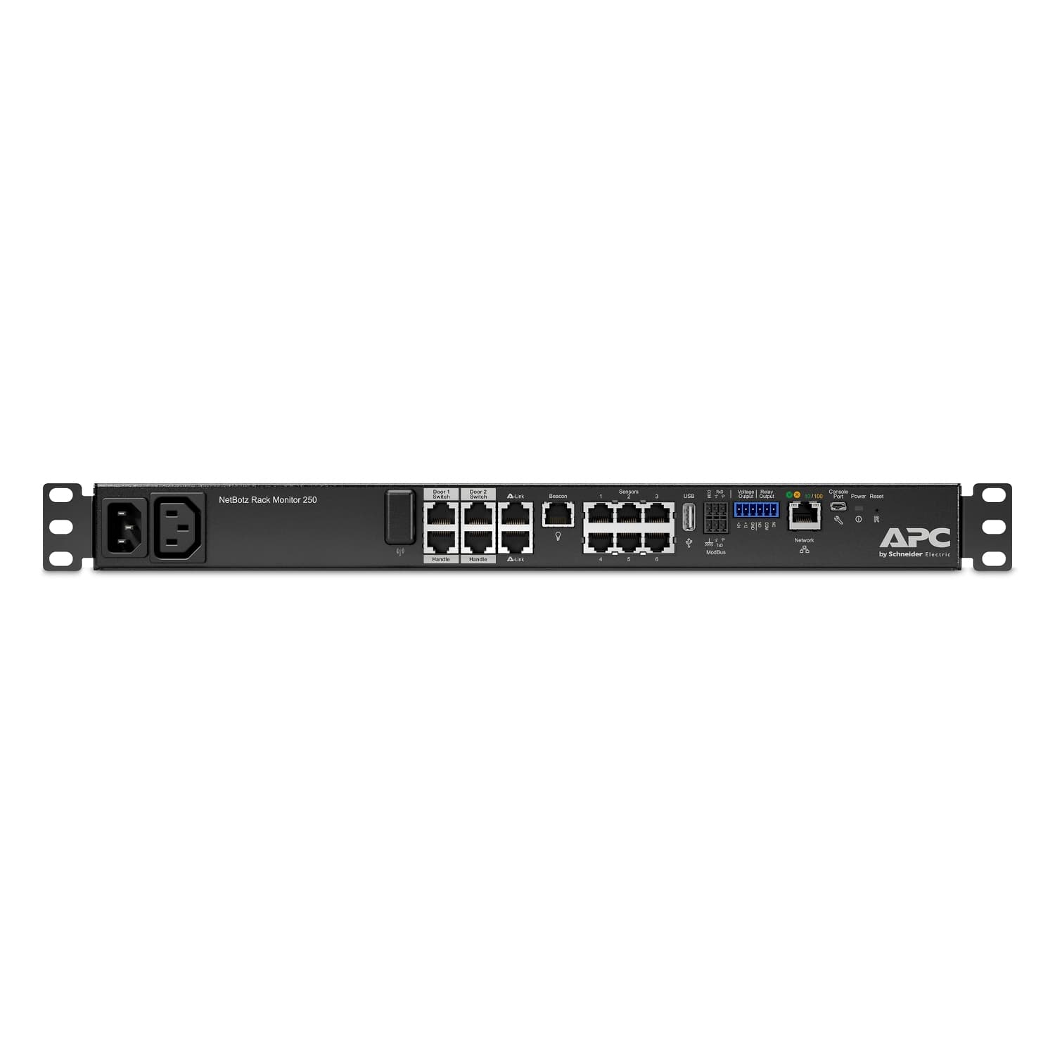 APC NetBotz Rack Monitor 250 Environment monitoring device 100Mb LAN rack-mountable TAA Compliant "NBRK0250A"