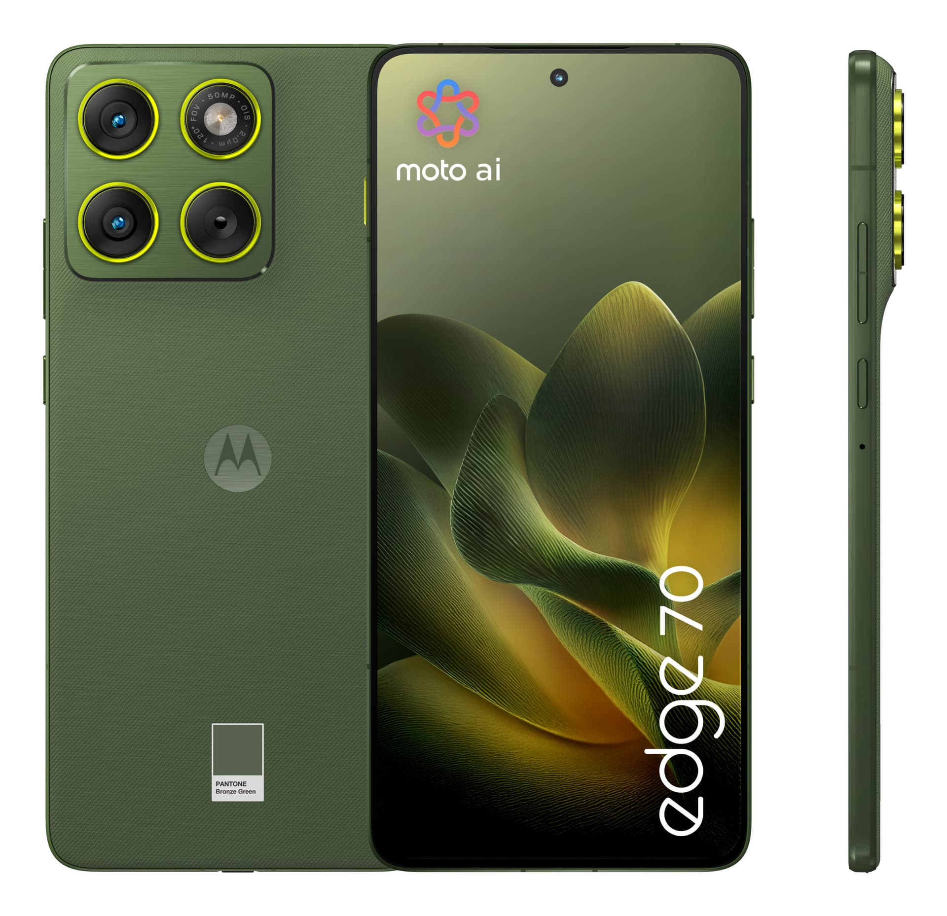 Smartphone Edge 70 512GB 12GB RAM 5G Dual SIM Bronze Green "PBA50033SE" — miniatură