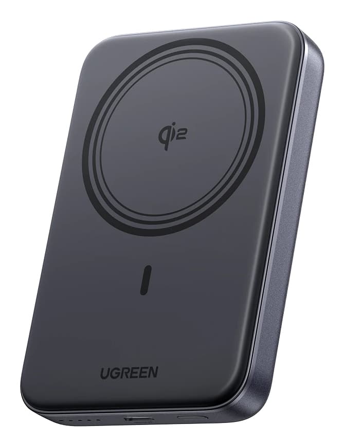 POWER BANK Ugreen "PB761", Magnetic Wireless, 10000mAh, wireless charging, 1 x USB Type-C input/output, negru "45763" - 6941876247639