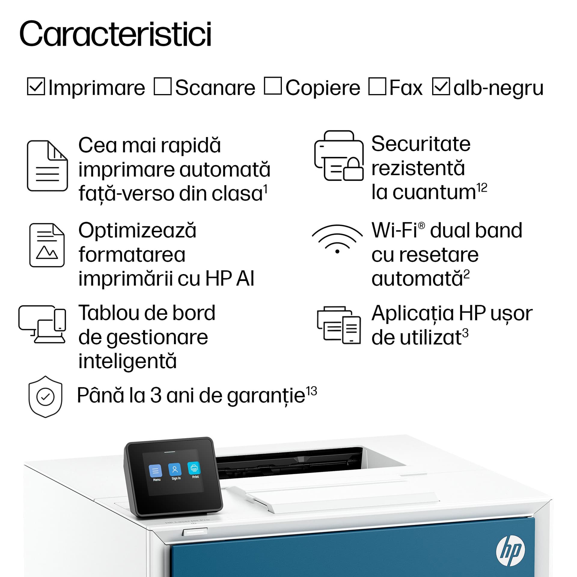 Imprimanta Laserjet Mono HP Pro 4007DN, A4, Functii: Impr., Viteza de Printare Monocrom: 47ppm, Viteza de printare color:, Conectivitate:USB|Retea, Duplex:Da, ADF:Nu(incl.TV 11lei) "8X3E1A" — miniatură