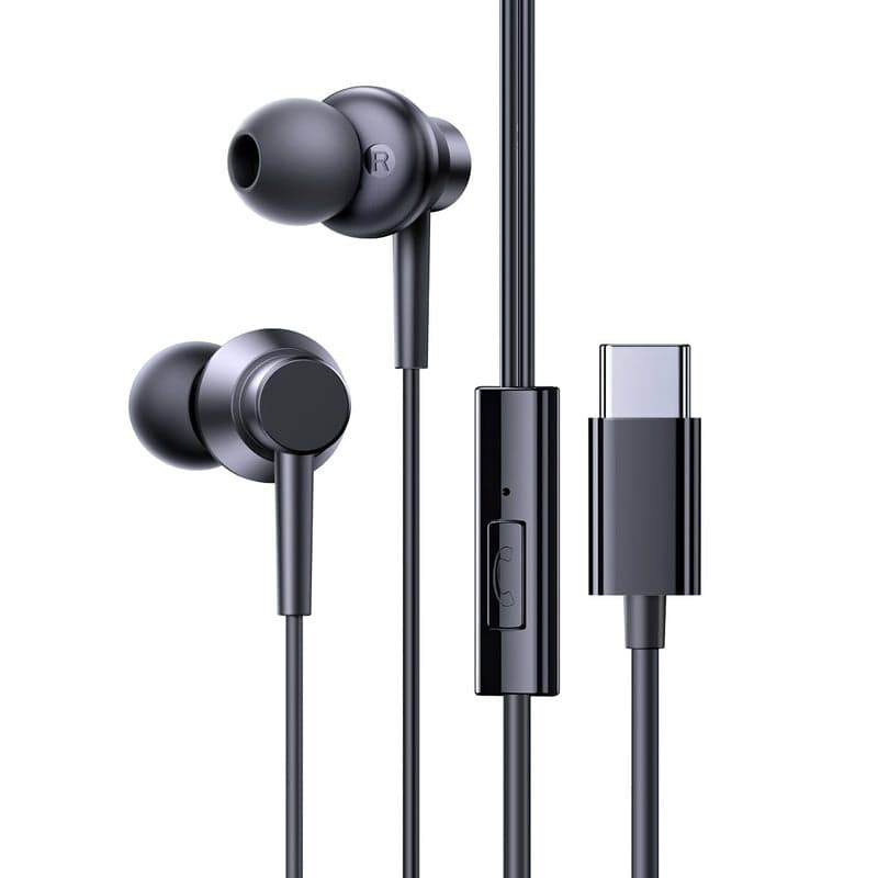 CASTI Baseus Encok CZ11, in ear, pt smartphone, aluminiu, microfon pe fir, conectare prin cablu USB Type-C, negru "A00164300113-Z1"